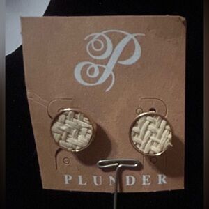 Plunder Woven Circle Post Earrings